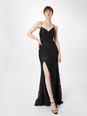 mascara Evening Dress in Black: front