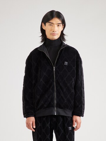 HUGO Sweatjacke 'Dranchiso' in Schwarz: Vorderseite