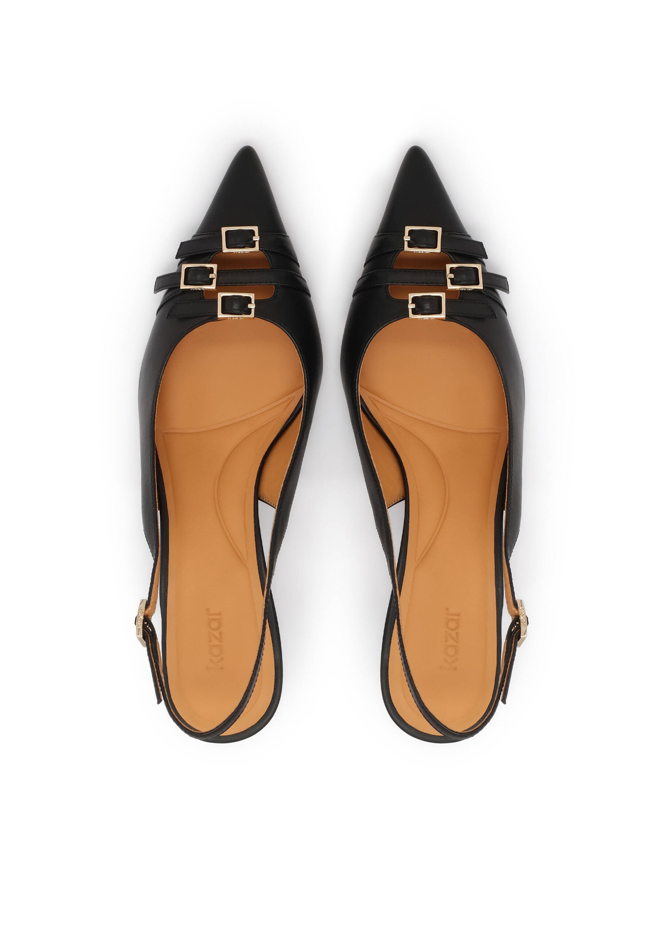 Kazar Дамски обувки на ток с отворена пета в черно