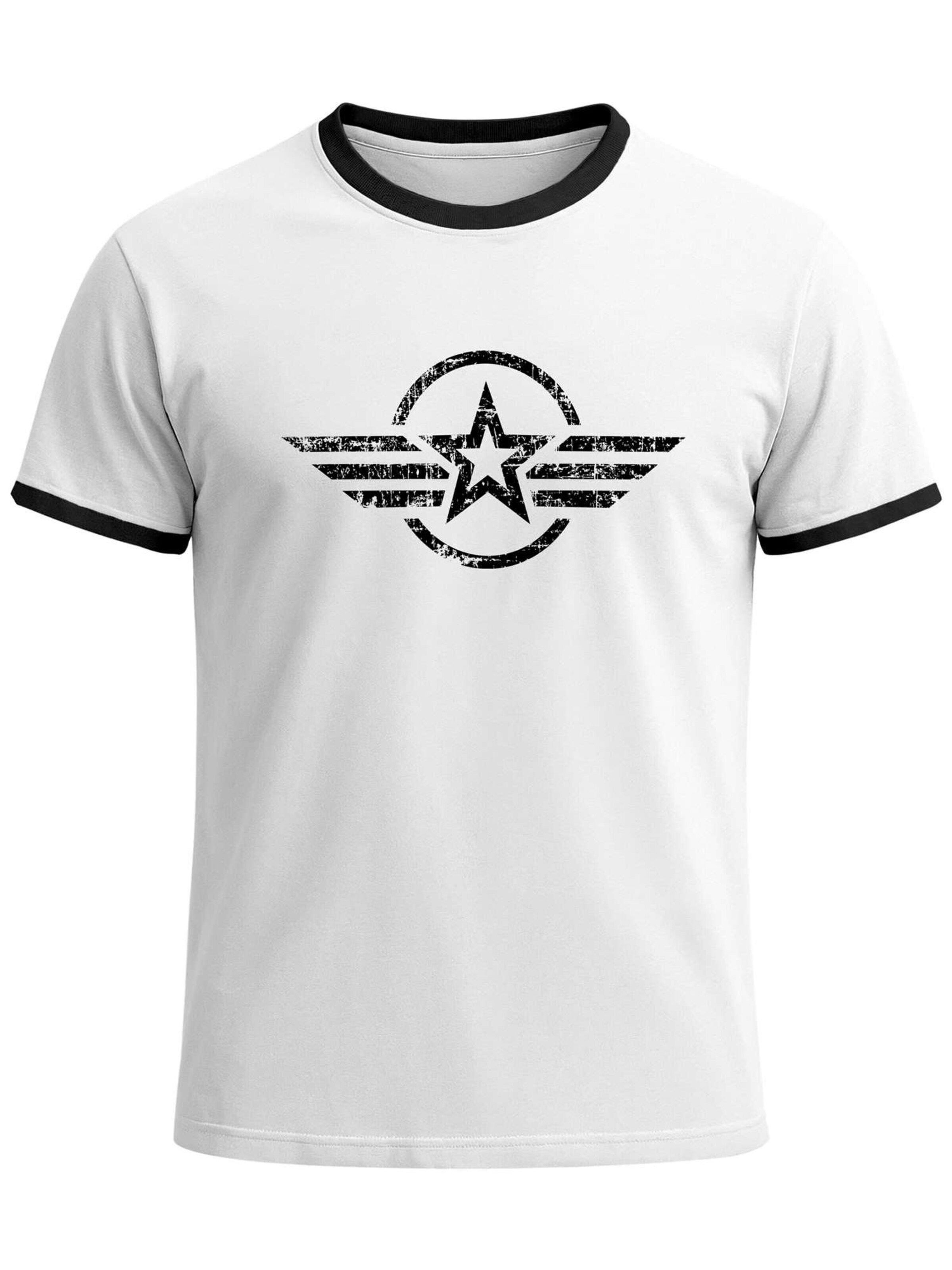 Neverless Shirt 'Airforce Wings' in White: front