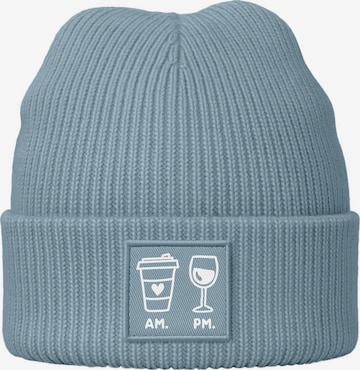 Neverless Beanie 'AM PM' in Blue: front