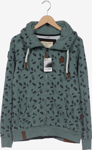 naketano Sweatshirt & Zip-Up Hoodie in XL in Green: front
