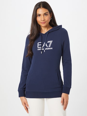 EA7 Emporio Armani Sweatshirt in Blauw: voorkant
