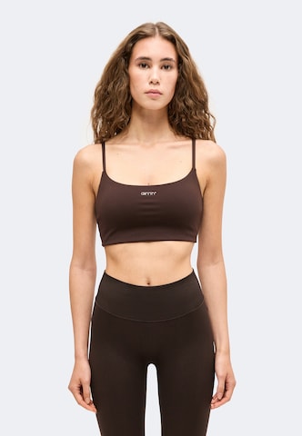 Aim'n - Bustier Sujetador deportivo en marrón: frente