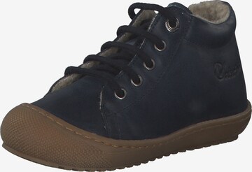 NATURINO First-Step Shoes 'Racoon' in Blue: front