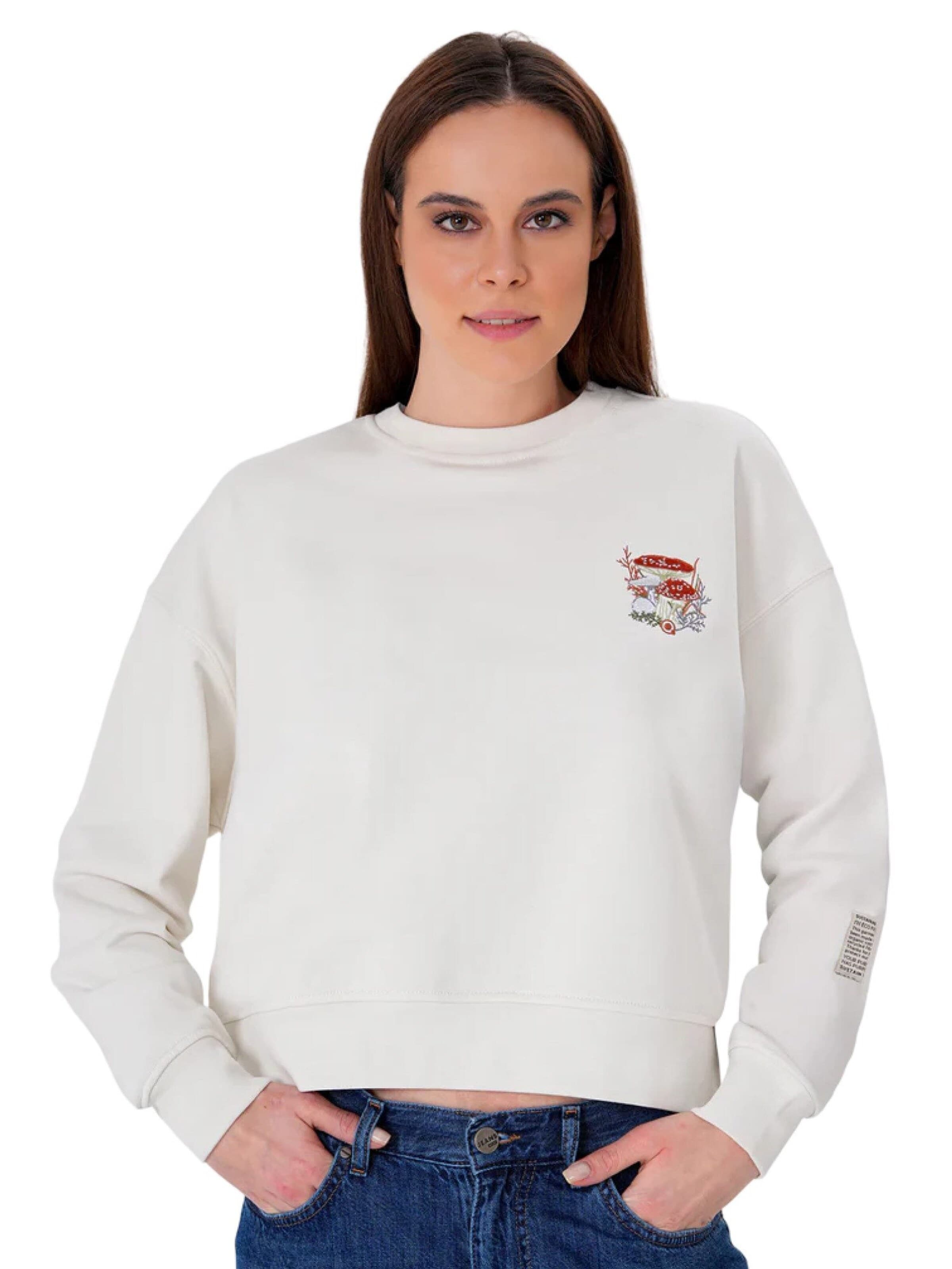 UNIQVIBE Sweatshirt in White: front