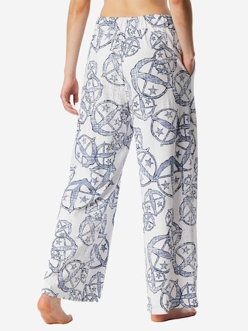 SCHIESSER Pajama pants ' SCHIESSER 150 YEARS ' in White