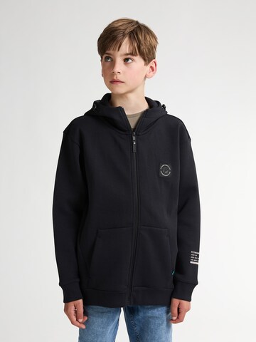 Petrol Industries Sweatvest 'Siskiyou' in Zwart: voorkant