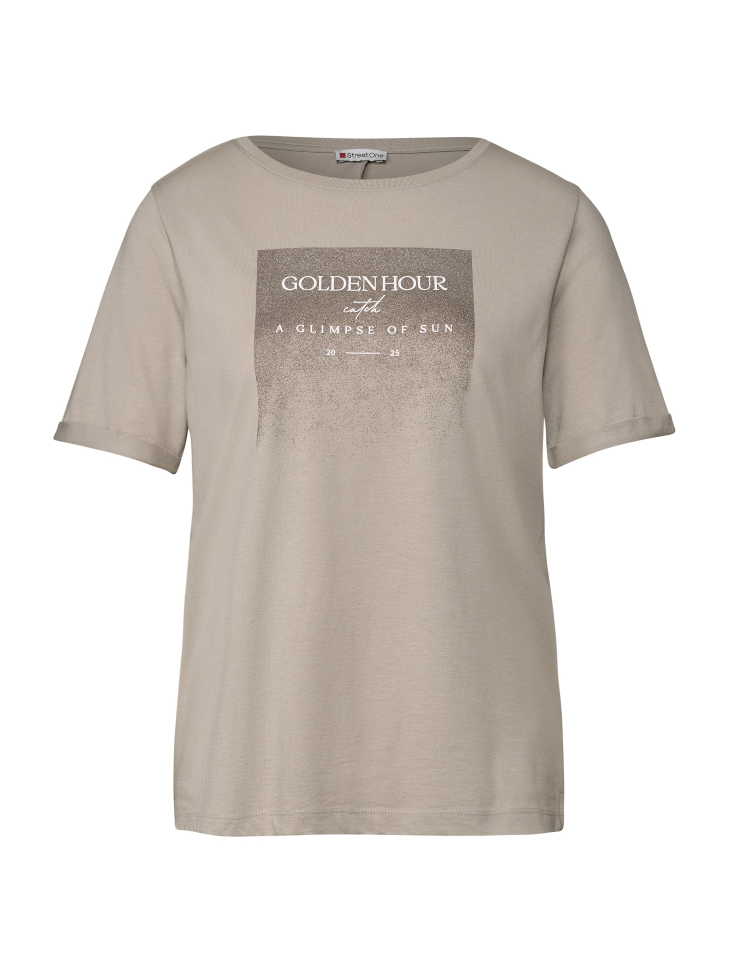 T-shirt STREET ONE en beige : devant