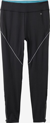 SHEEGO Skinny Workout Pants in Black: front