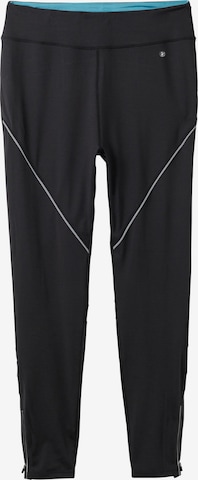 SHEEGO Skinny Workout Pants in Black: front