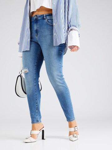 ABOUT YOU Curvy Skinny Jeans 'Hanna' in Blue: front