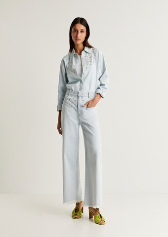 Scalpers Wide Leg Jeans in Blau