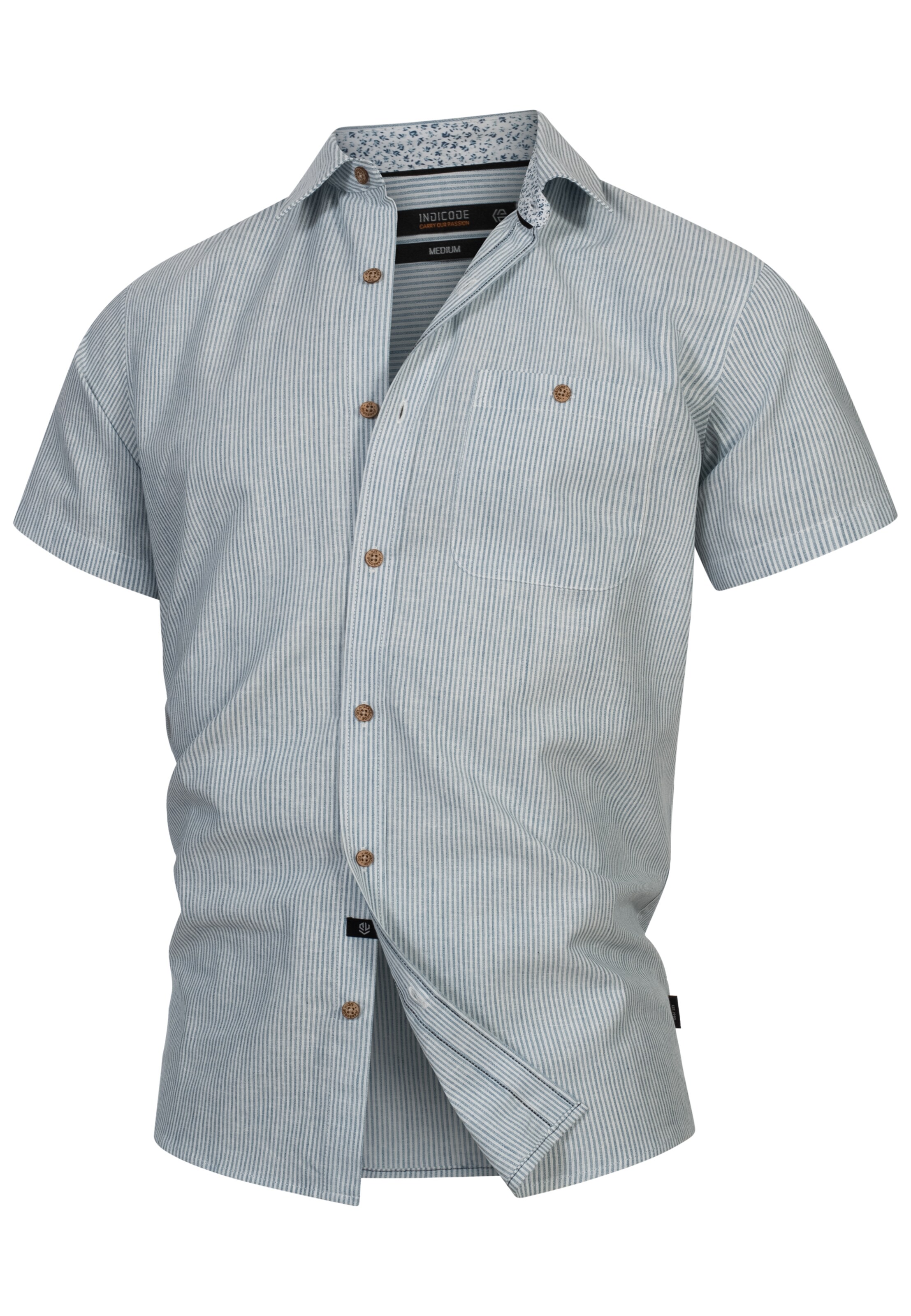 INDICODE JEANS Hemd 'Kiss' in Blau: Vorderseite