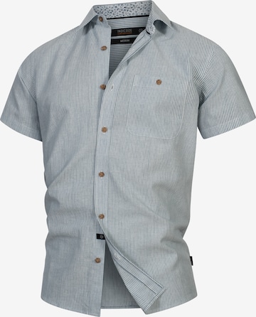 INDICODE JEANS Regular fit Overhemd 'Kiss' in Blauw: voorkant