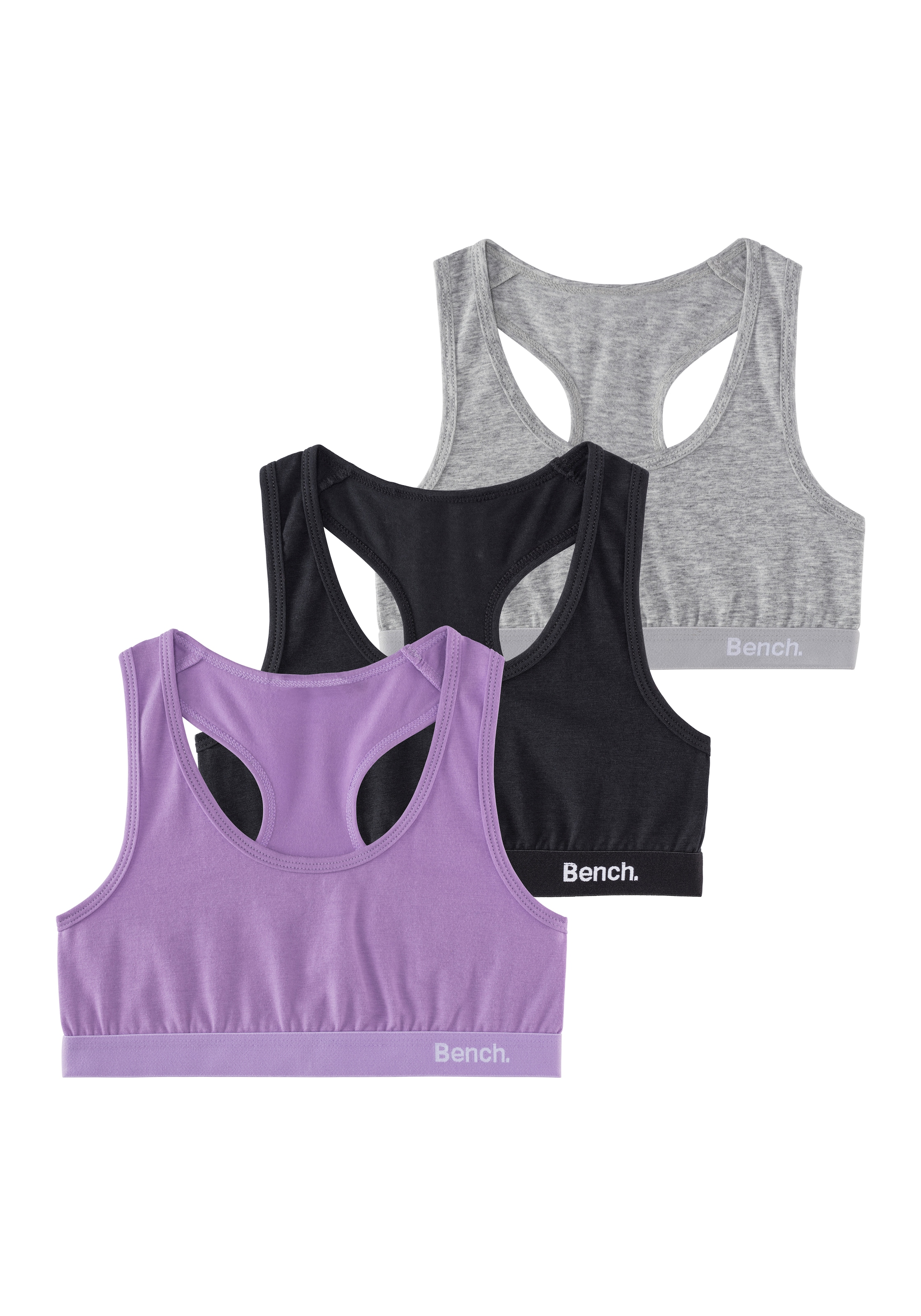 BENCH Бюстие Сутиен в сиво: отпред