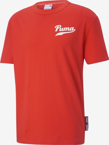 PUMA Shirt 'Team Grafik' in Orange: front