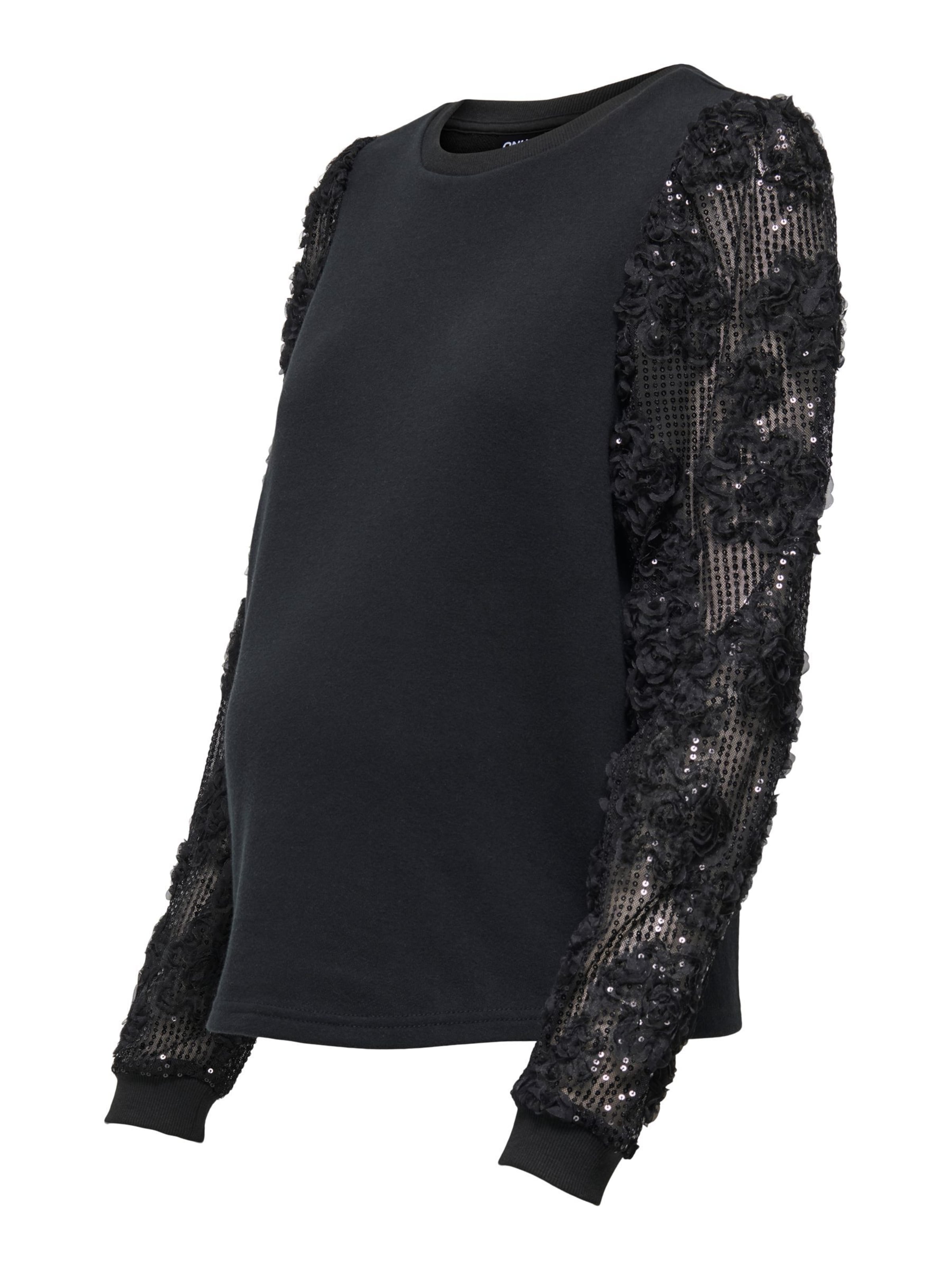 Only Maternity Blouse 'OLMHALL' in Zwart: voorkant