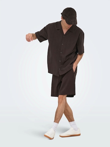 Coupe regular Chemise 'ONSCRUZ' Only & Sons en noir