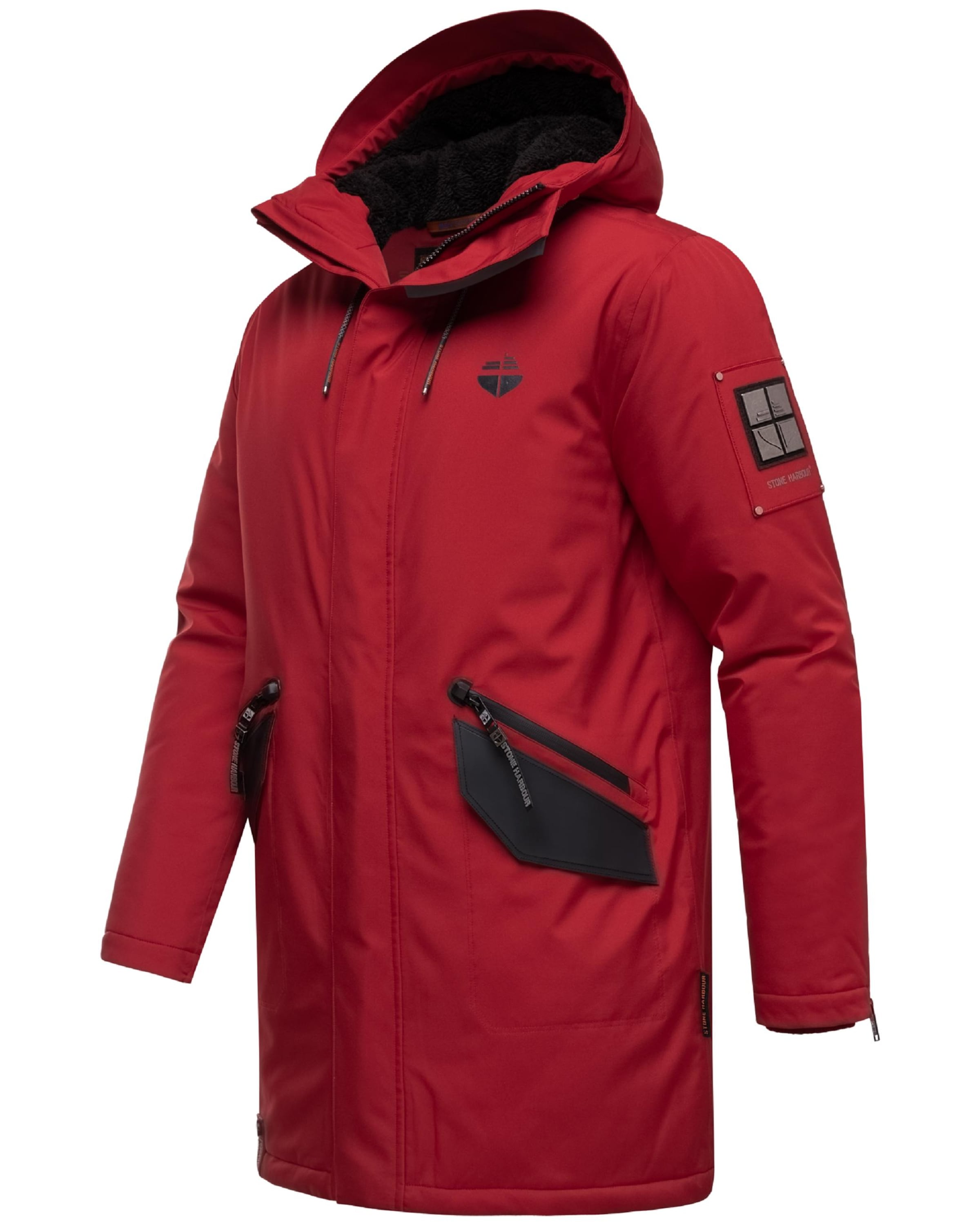 STONE HARBOUR - Parka de inverno 'Ragaan' em vermelho