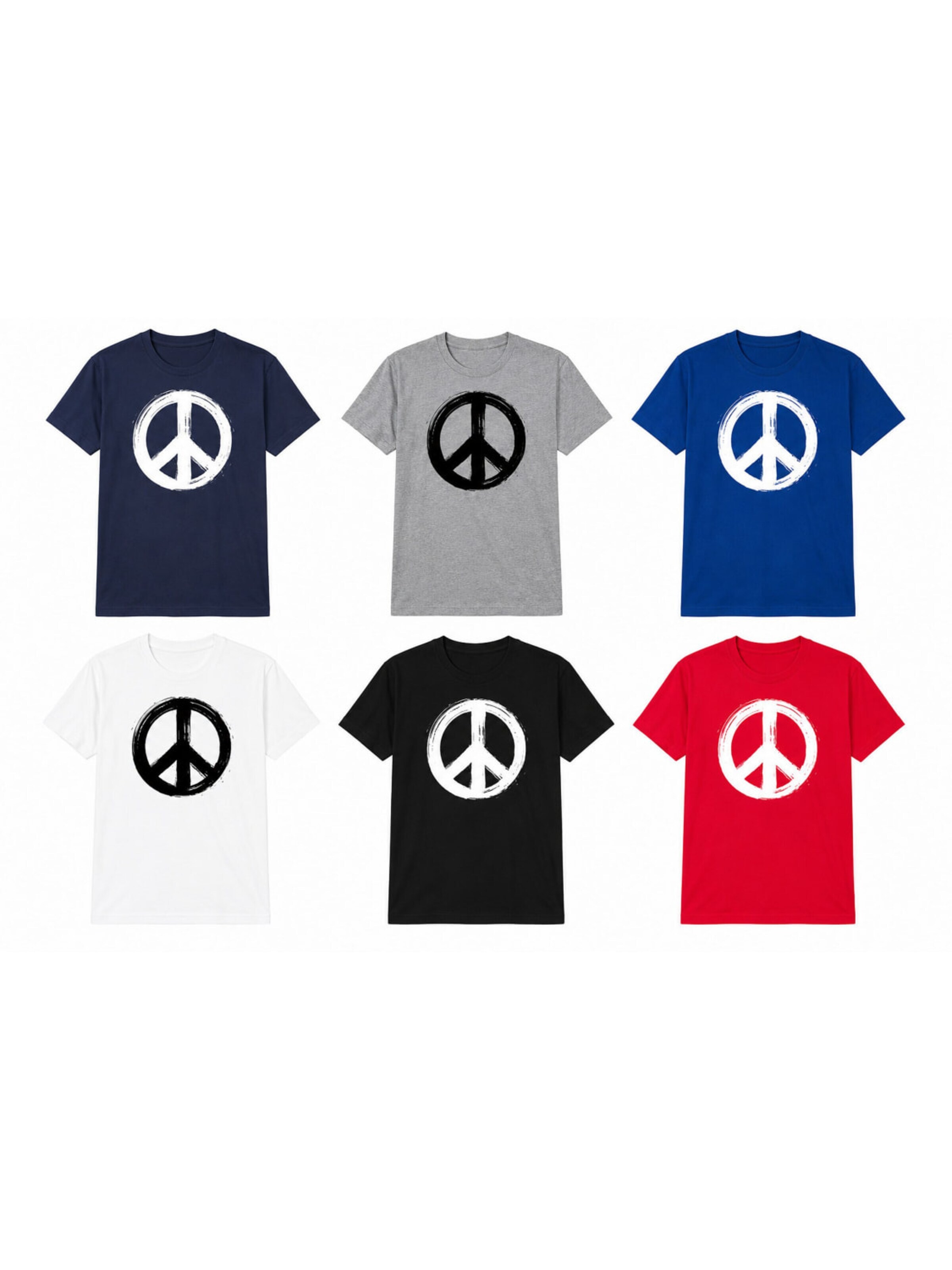 Blondie & Brownie Shirt 'PeaceSymbol' in 5XL in White, Item view