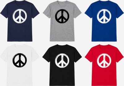 Blondie & Brownie Shirt 'PeaceSymbol' in 5XL in White, Item view