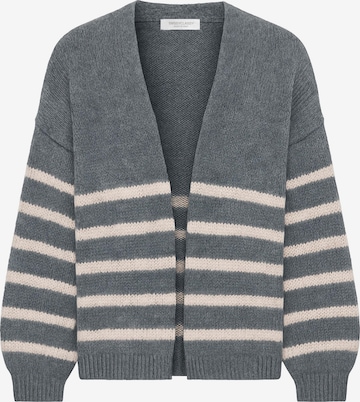 SASSYCLASSY Oversizestrickjacke in Grau: Vorderseite