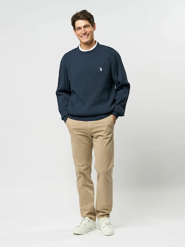 Pull-over 'Mads' U.S. POLO ASSN. en bleu