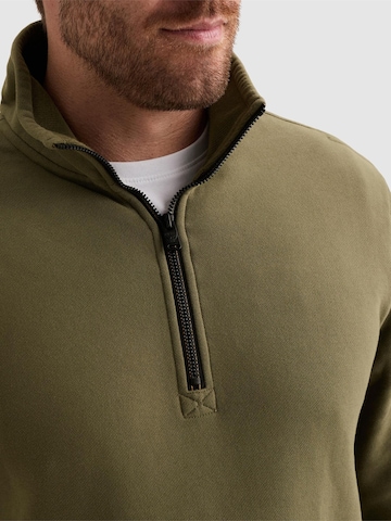Sweat-shirt 'Sweatshirt with half-zip and garment-dye wash' PME Legend en vert