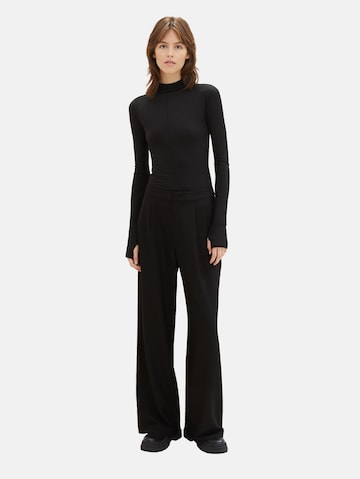 TOM TAILOR DENIM Wide Leg Hose in Schwarz