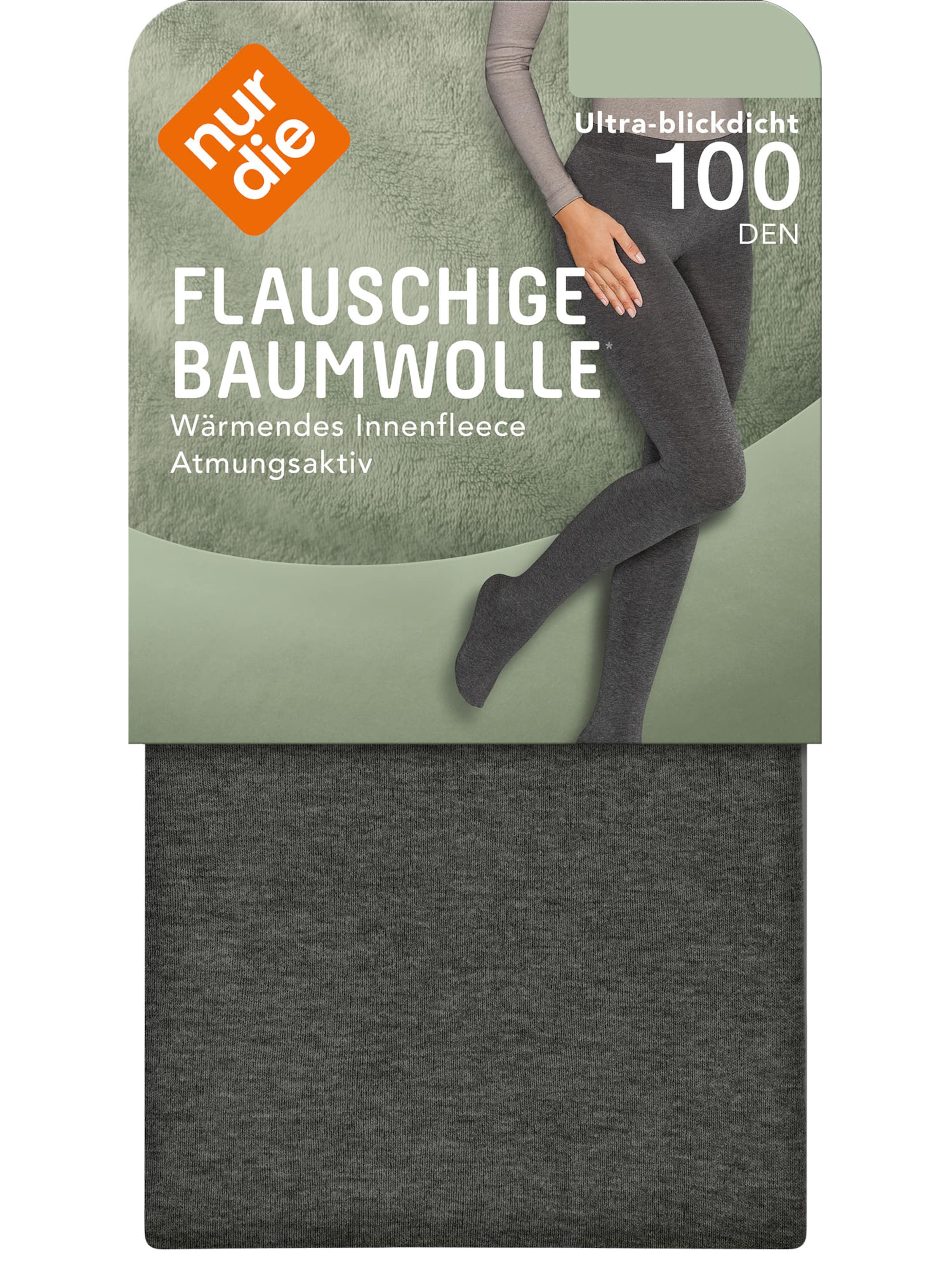 Collants ' Flauschige Baumwolle ' Nur Die en gris