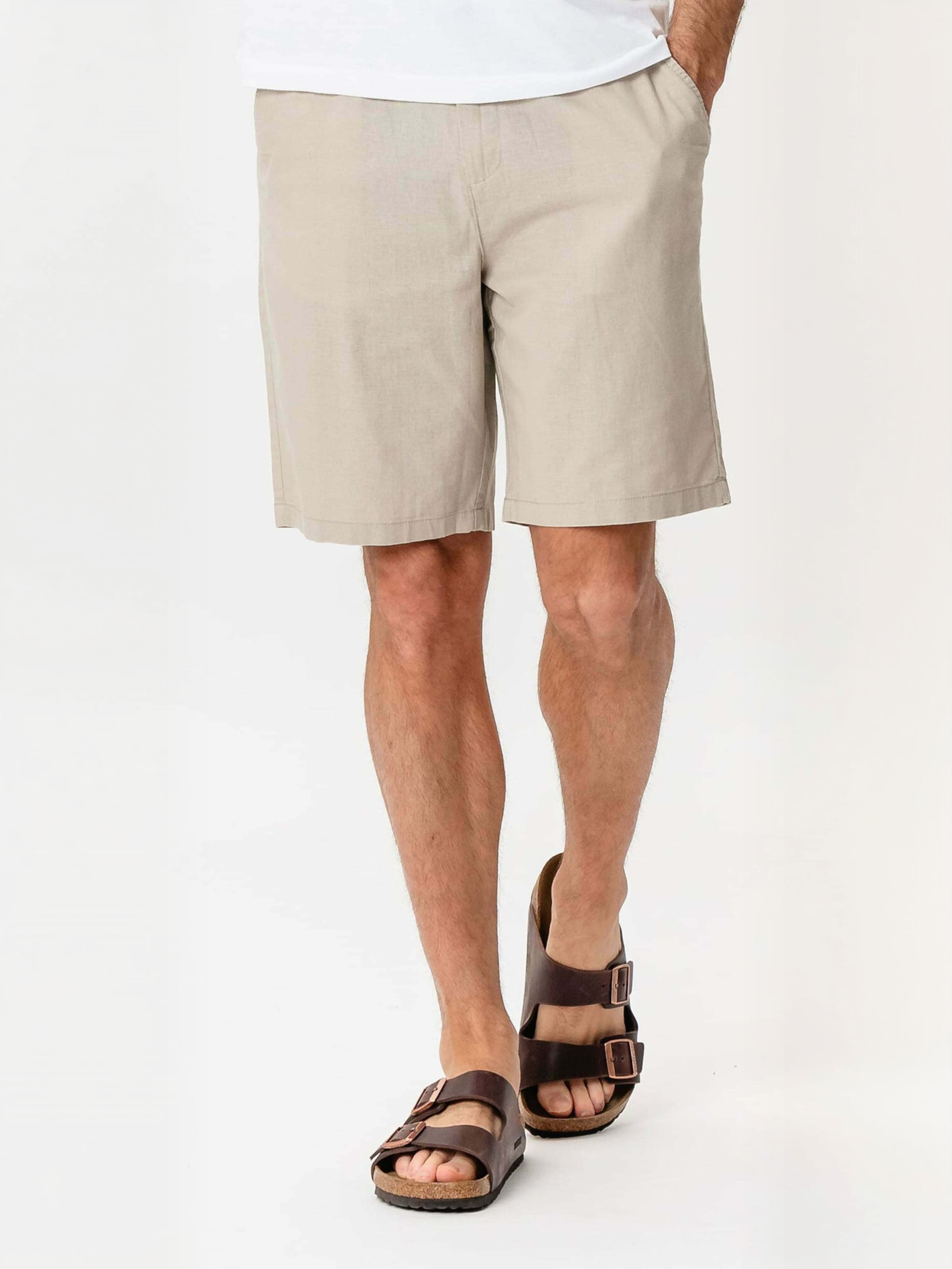 Regular Pantalon ' Linen Blend ' TEESHOPPEN en beige