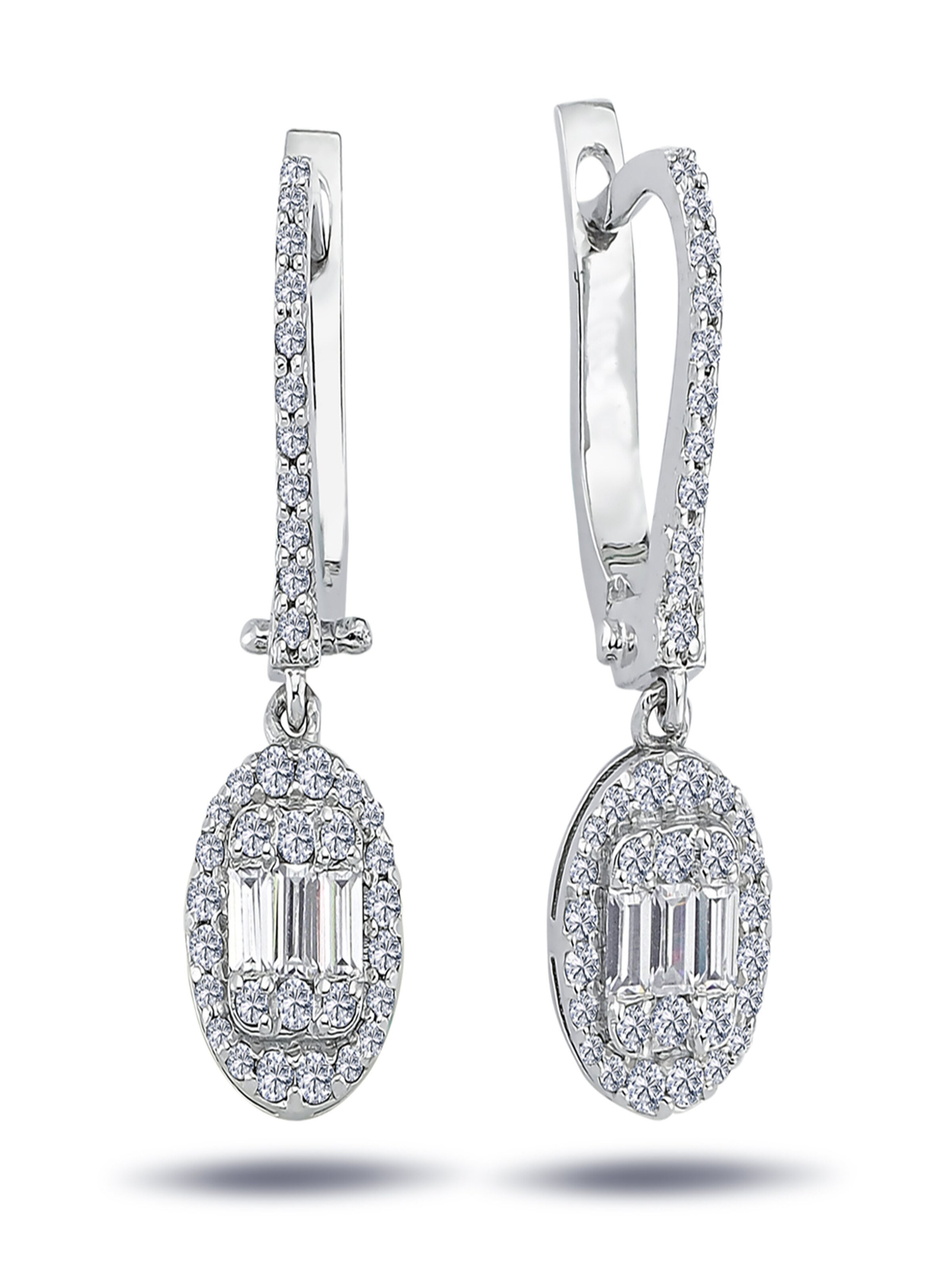 EinStein Diamant Earrings 'Creole' in Silver: front