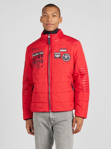 CAMP DAVID Between-Season Jacket in Red: front