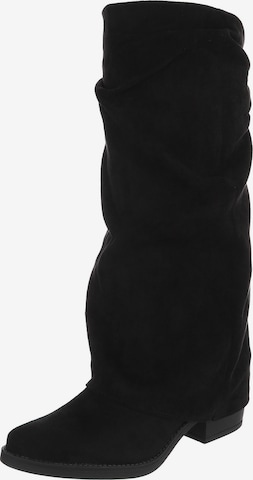 Ital-Design Stiefel in Schwarz: Vorderseite