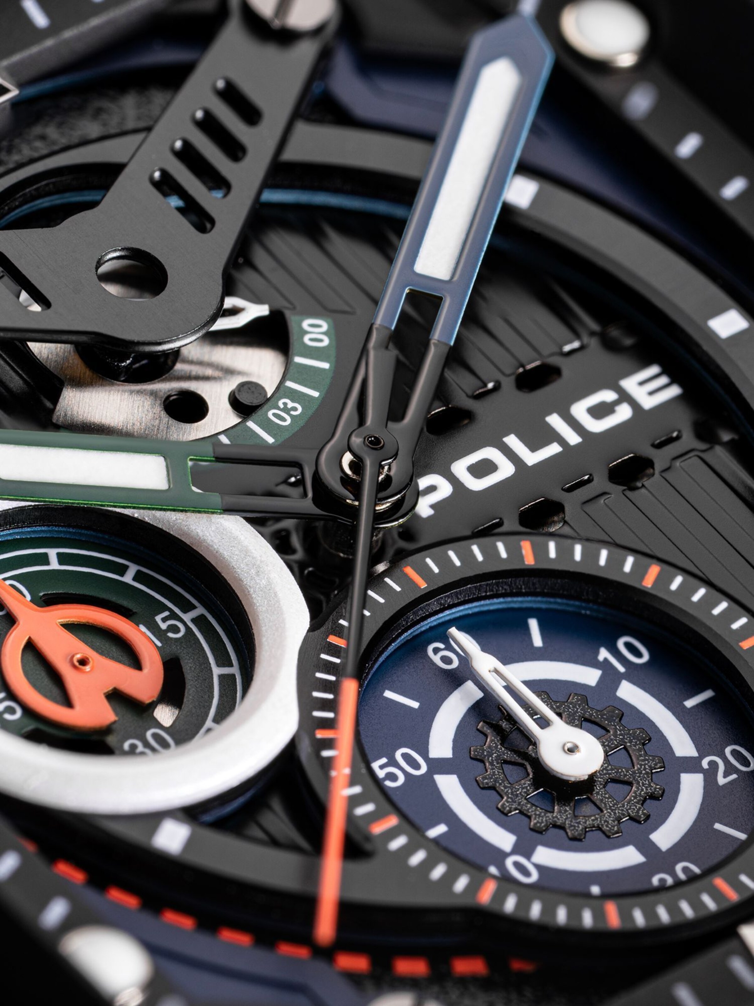 POLICE Analog watch ' Clout ' in Black