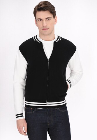 Vestes en maille MO en noir : devant
