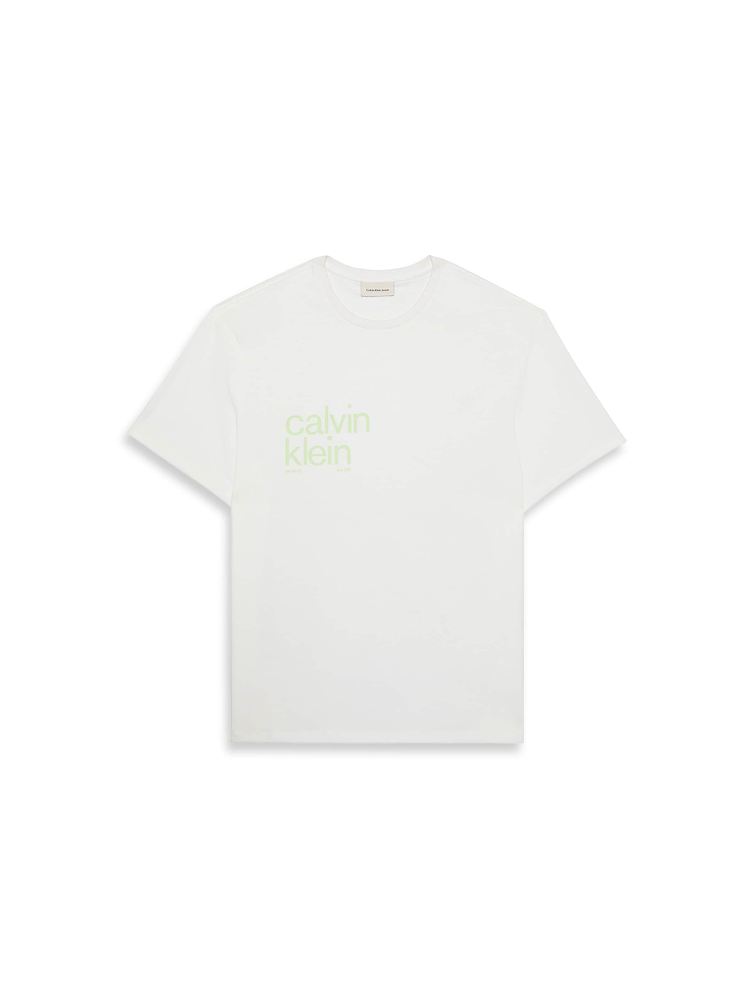 balts Calvin Klein Jeans T-Krekls: no priekšpuses