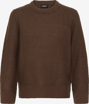 Oxmo Trui 'Nelly' in Bruin: voorkant