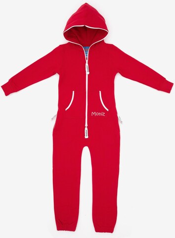 Moniz Dungarees in Red: front