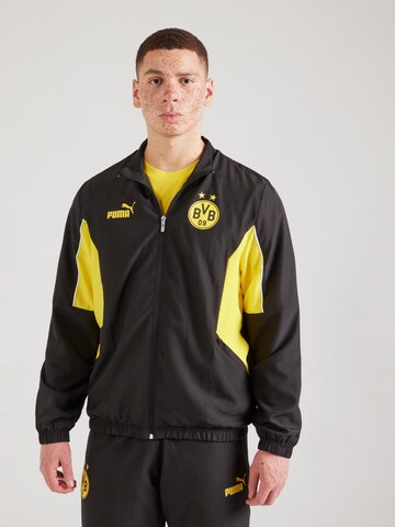 PUMA Спортивная куртка 'Borussia Dortmund FtblArchive' в Черный: спереди