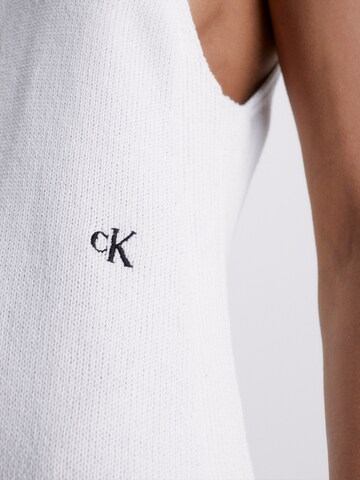 Robes en maille Calvin Klein Jeans en blanc