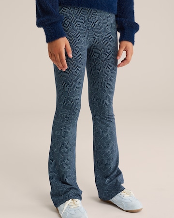 WE Fashion Regular Leggings in Blue: front