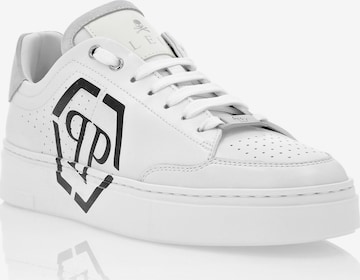 Philipp Plein Platform trainers 'Hexagon' in White: front