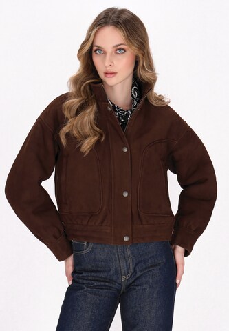 Veste mi-saison DreiMaster Vintage en marron : devant