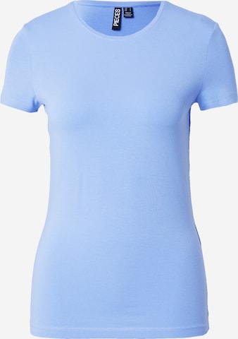 PIECES Tričko 'SIRENE' – modrá: přední strana