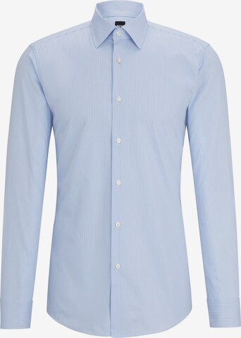 BOSS Slim fit Business Shirt 'Hank' in Blue: front
