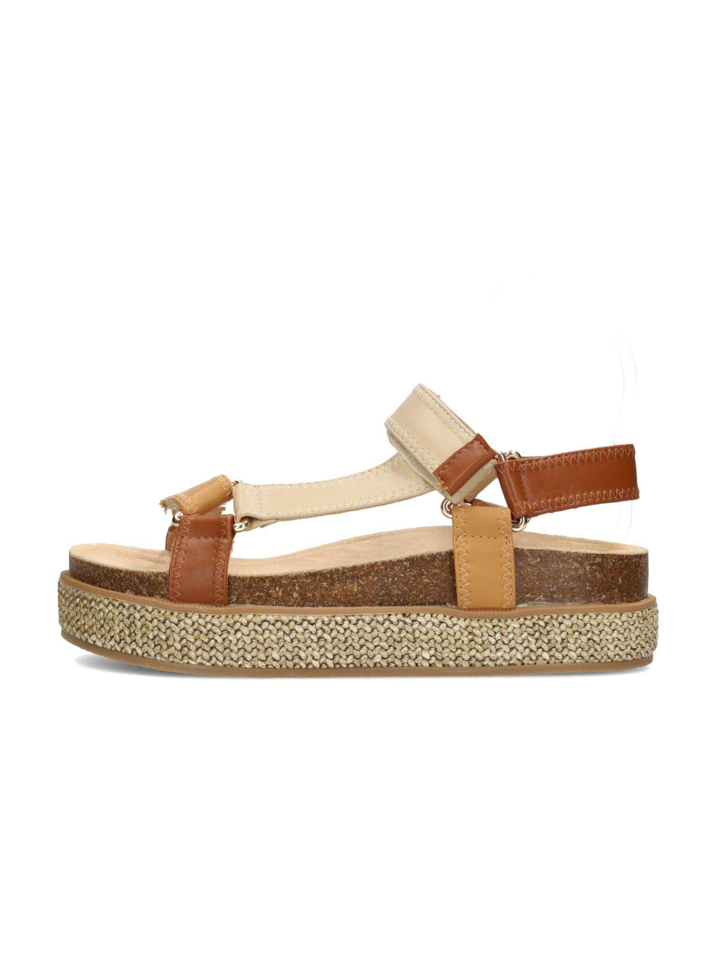 POSH by Poelman Sandalen met riem in Bruin: voorkant