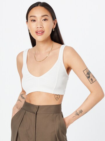 Nasty Gal Top in White: front