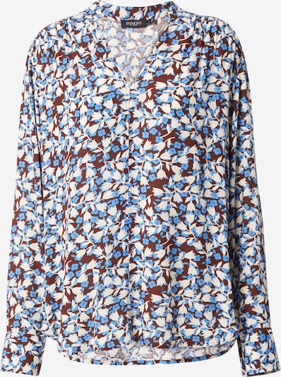 SOAKED IN LUXURY Blusa 'Zaya' en azul real / marrón / magenta / blanco, Vista del producto